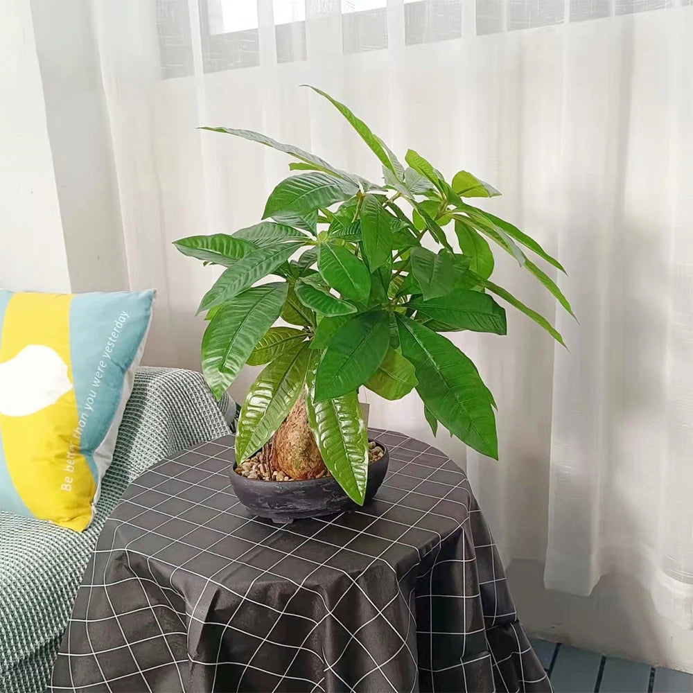 arbre artificiel monstera pot fausses plantes tropicales décoration intérieure - vue 5 sur 6