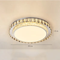 plafonnier led de luxe en cristal rond moderne