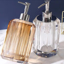 distributeur de savon liquide en cristal transparent pour salle de bain