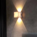 applique murale led moderne en marbre naturel et cuivre