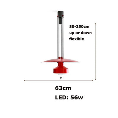 Minimalistischer flexibler LED-Kronleuchter aus Aluminium für die Innendekoration - vue 13 sur 14
