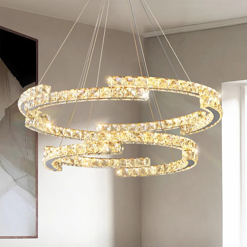 lustre en cristal de style italien pour décoration intérieure 2024 - vue 2 sur 13