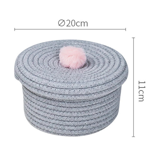 panier en coton tissé à la main pour rangement décoratif - vue 12 sur 15