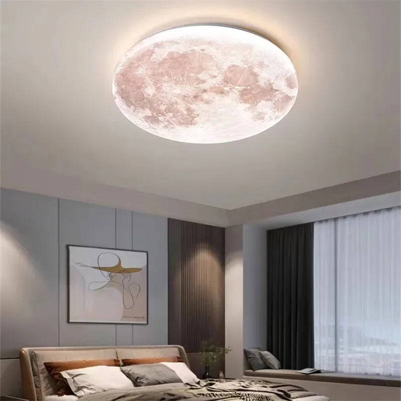 plafonnier lune led romantique créative pour enfants - vue 4 sur 10