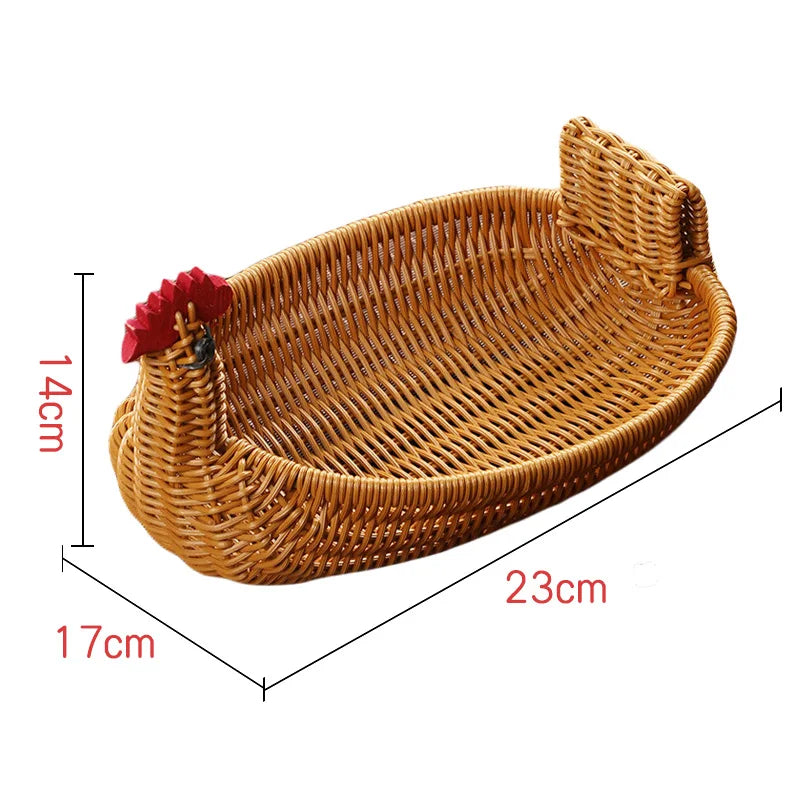 panier de rangement en rotin tissé style animal fait main - vue 23 sur 29