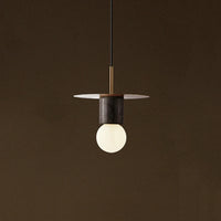 suspension style américain avec abat-jour en marbre