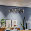 lustre design led en verre stratos pour intérieur