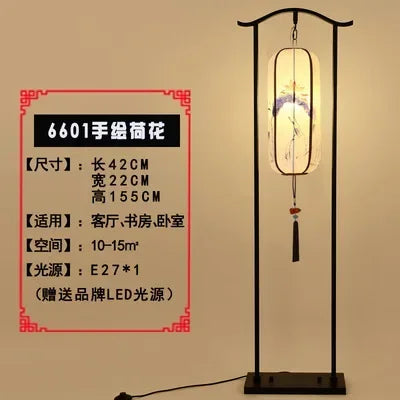 Retro-Zen-Stehleuchte im chinesischen Stil für moderne Wohnräume - vue 7 sur 12
