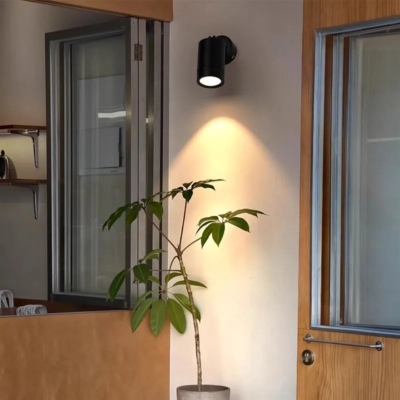 spot led extérieur double tête étanche pour jardin balcon clôture - vue 4 sur 9