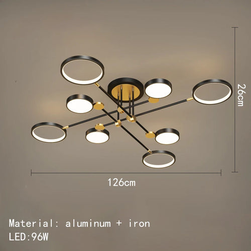 Minimalistische LED-Deckenleuchte 3 Farbtemperaturen dekorative Innenleuchte - vue 11 sur 30