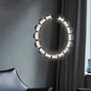 LED-Kronleuchter Luxus Chrom Perlenkette Design