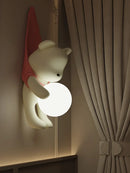applique murale Style crème résine ours nordique LED salon chambre enfants chambre moderne créatif décor à la maison