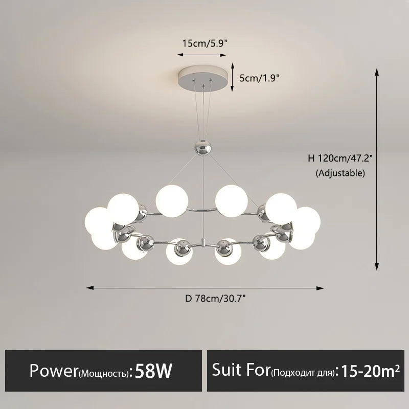Moderne LED-Pendelleuchte für elegante Innendekoration - vue 11 sur 22