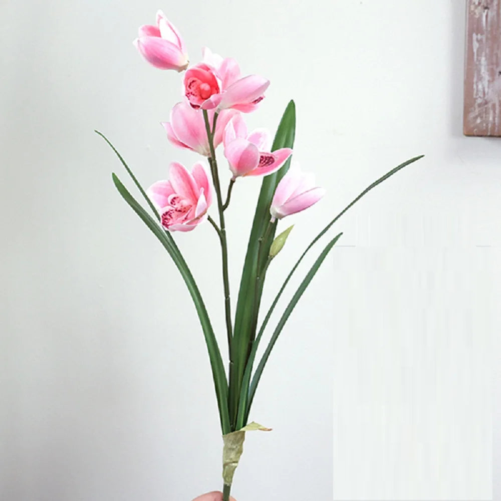 fleurs artificielles cymbidium pour décoration mariage et événements - vue 10 sur 11