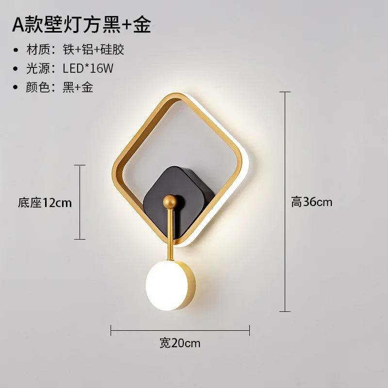 Nordische LED-Wandleuchte Minimalistisch mit Kugel - vue 13 sur 13