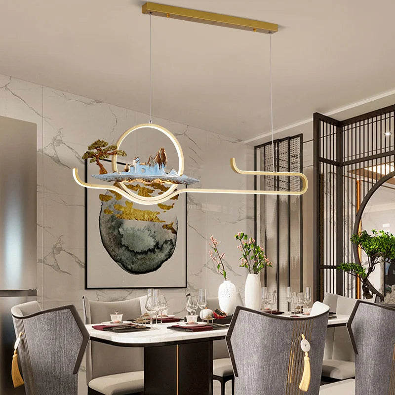 suspension de style chinois pour ambiance zen et moderne - vue 3 sur 14