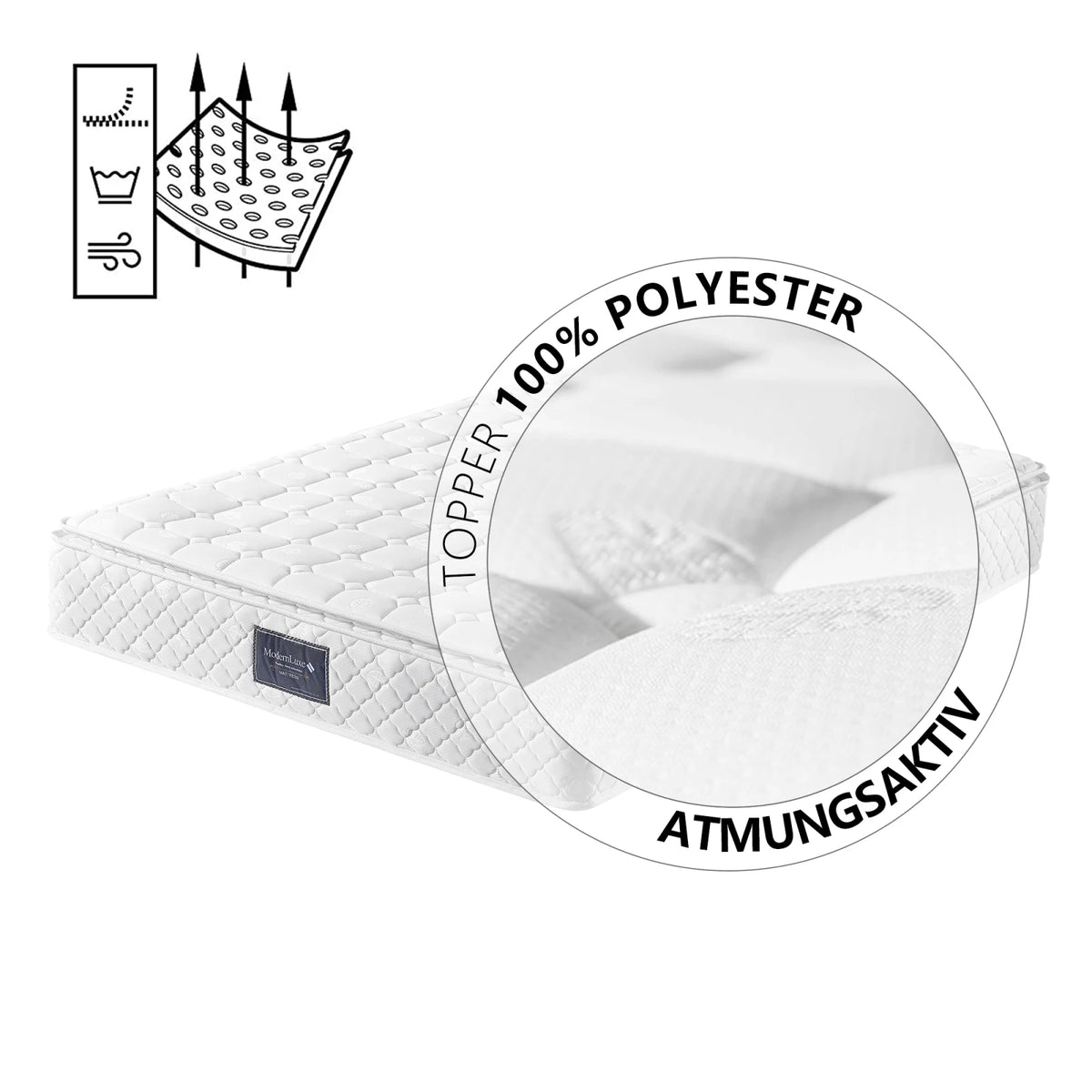 90/140x200cm Spring mattress,7zone cold foam mattress,pocket springs,microfiber cover topping,hardness level H3,25cm height