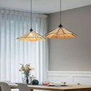 Minimalistischer Kronleuchter aus Walnussholz für modernes Vintage-Interieur