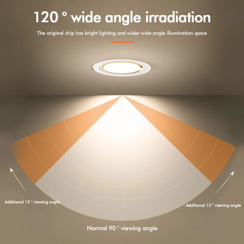 spot led dimmable rond encastré plafonnier intérieur - vue 4 sur 9
