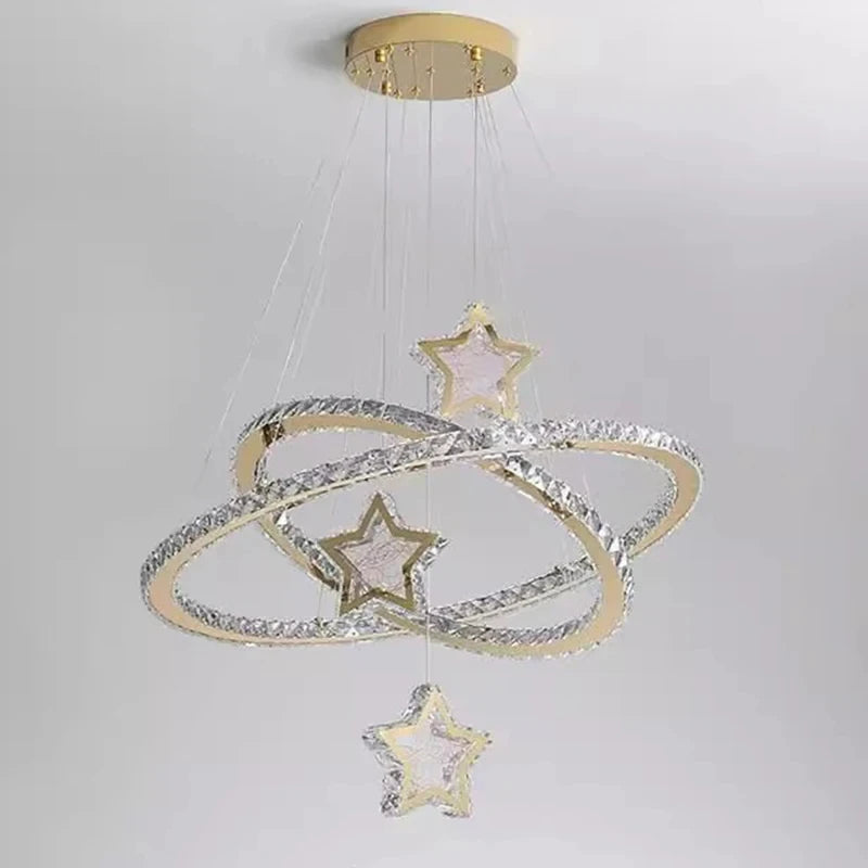 lampes suspendues intelligentes en cristal au design moderne - vue 4 sur 9