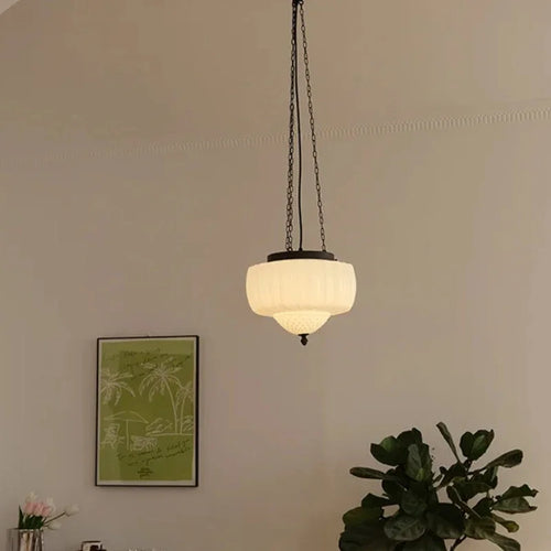 Vintage-Glaskronleuchter für nordische Wohnkultur - vue 6 sur 8