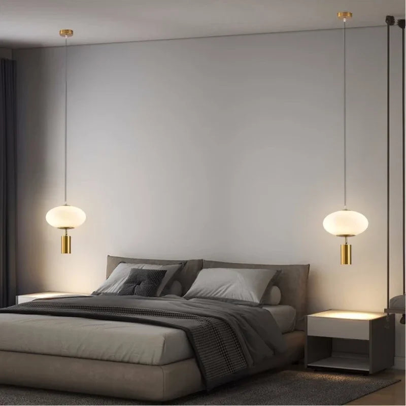 suspension en verre rétro design pour décoration intérieure - vue 4 sur 18