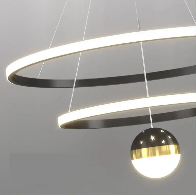 lustre moderne à led en silice pour restaurant et bureau - vue 7 sur 14