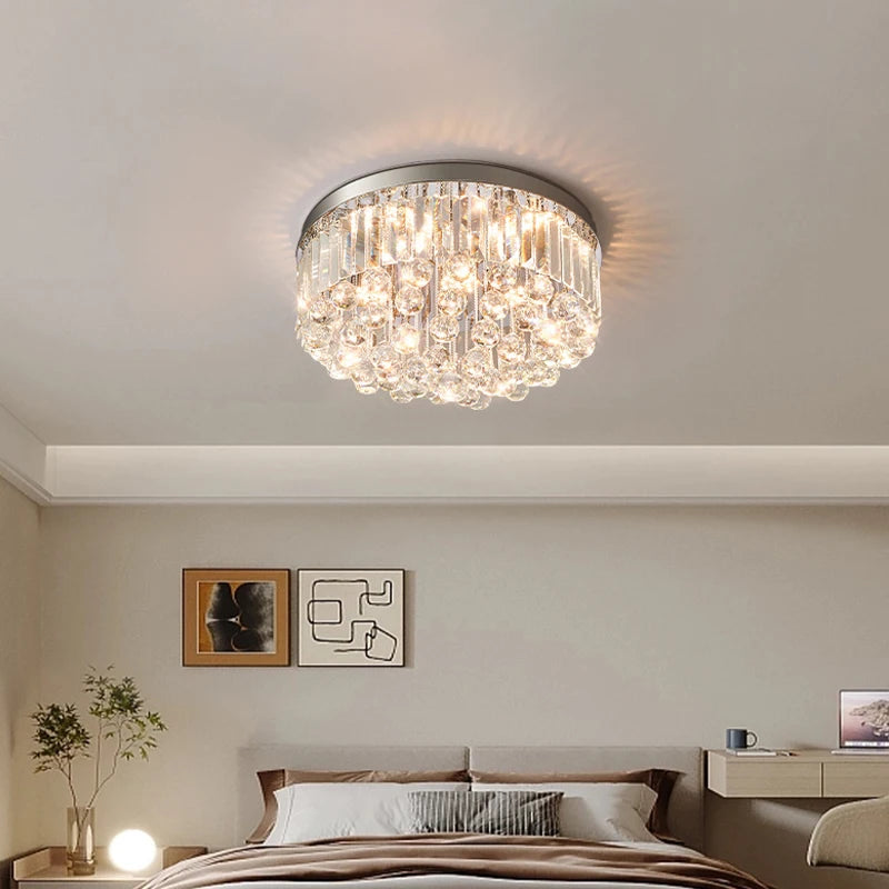 Plafonnier Led en cristal de luxe - vue 4 sur 9