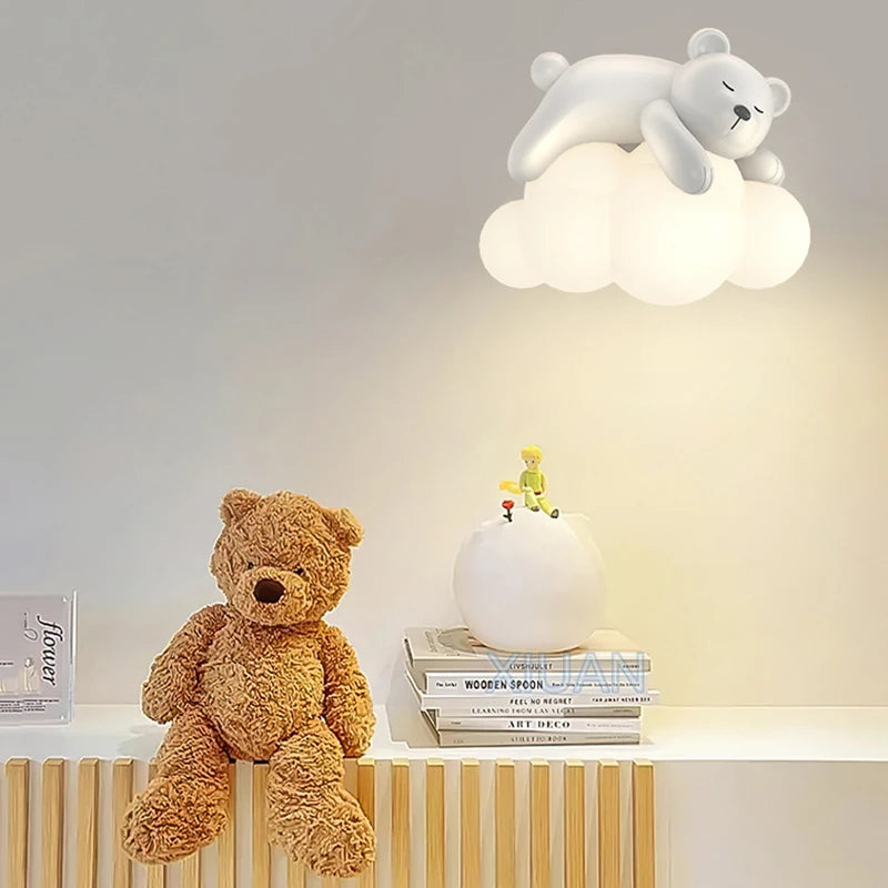 applique murale ours polaire et lapin pour chambre d'enfants - vue 5 sur 10