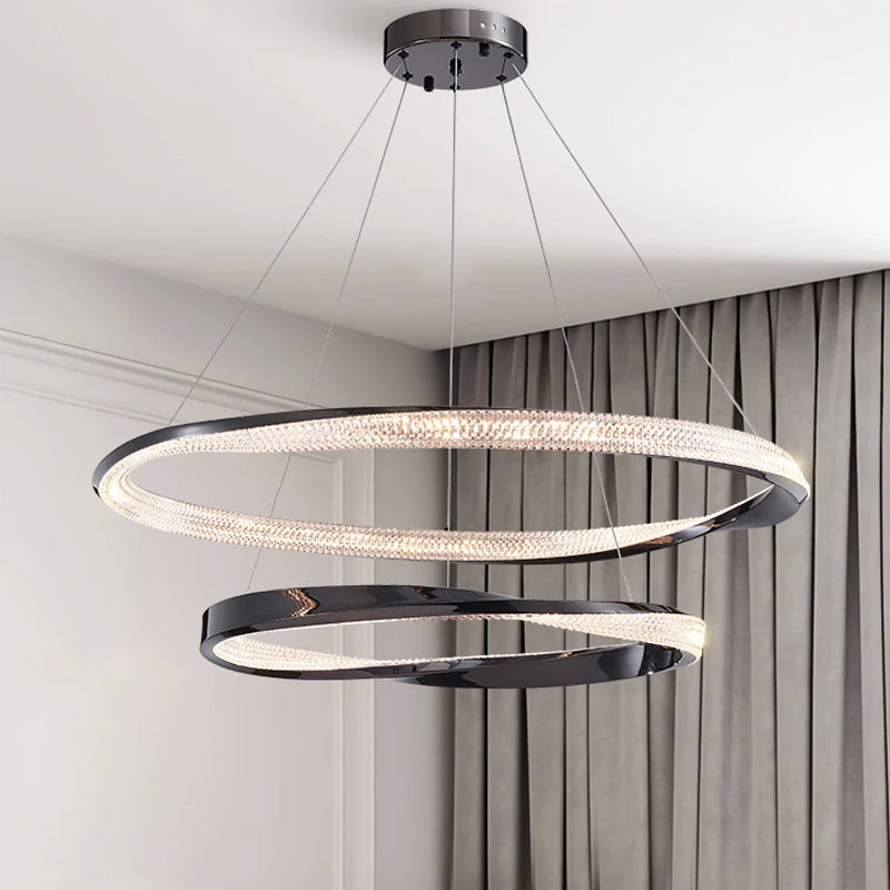 lustre circulaire à led moderne pour décoration intérieure - vue 5 sur 11