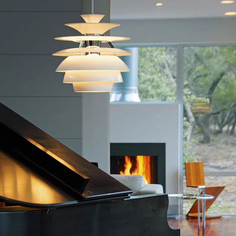 Lustre en aluminium postmodernes main de concepteur nordique - vue 7 sur 8