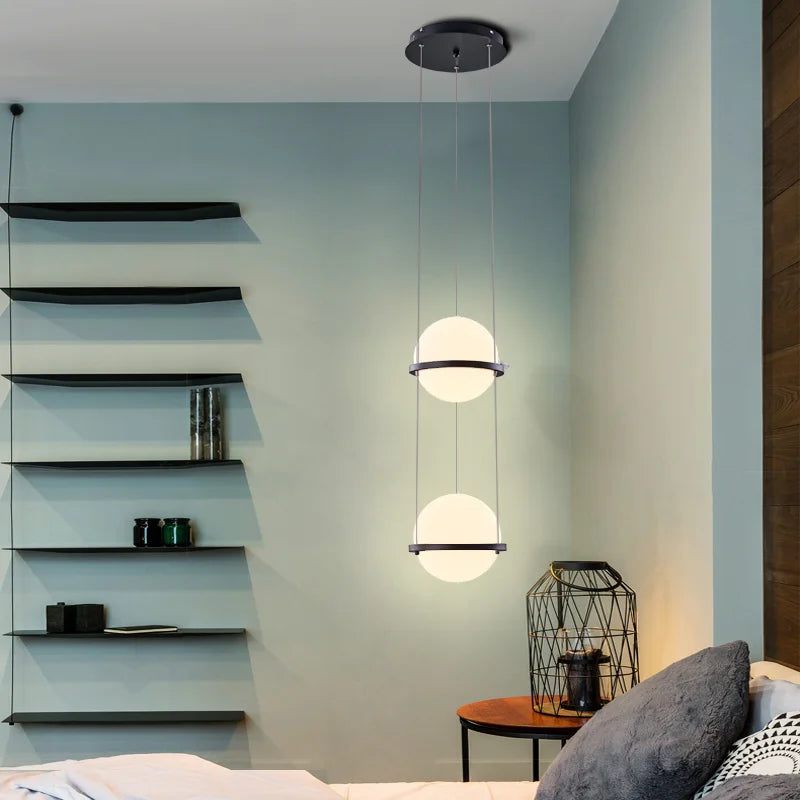 lustre nordique avec plante artificielle en pot suspendu - vue 6 sur 11