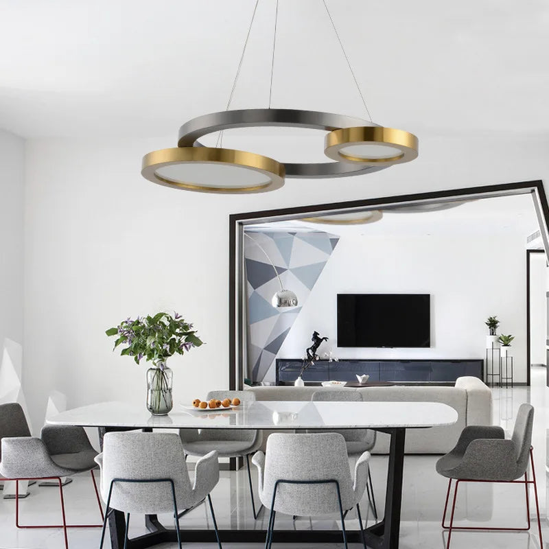 suspension à bande led en acier inoxydable design moderne pour intérieur - vue 4 sur 8