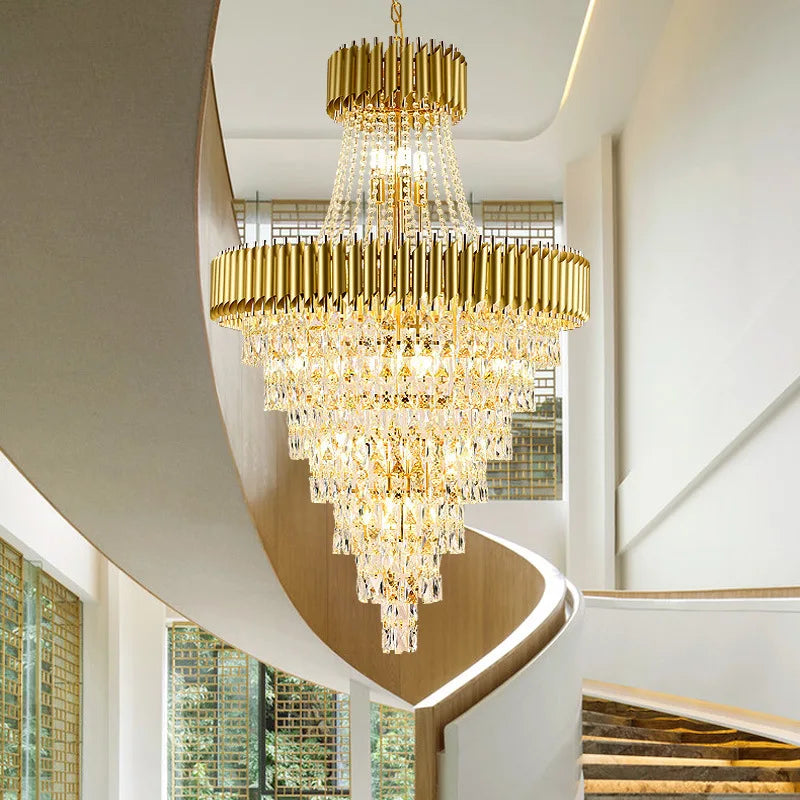 lustre en cristal de luxe pour éclairage élégant et moderne - vue 6 sur 6