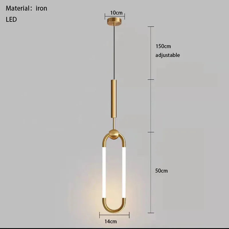 Moderne LED-Pendelleuchte Ellipse mit Höhenverstellung - vue 8 sur 12