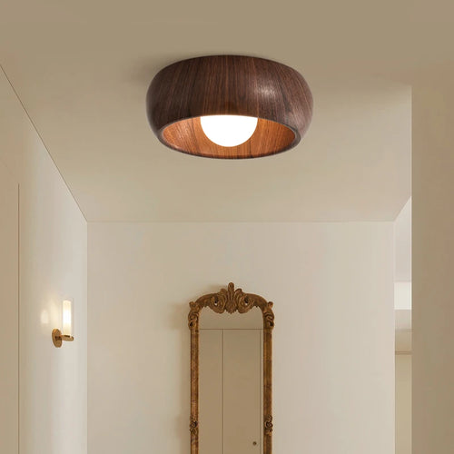 Minimalistischer Retro-Deckenleuchte aus Holz für kreative Dekoration - vue 3 sur 8