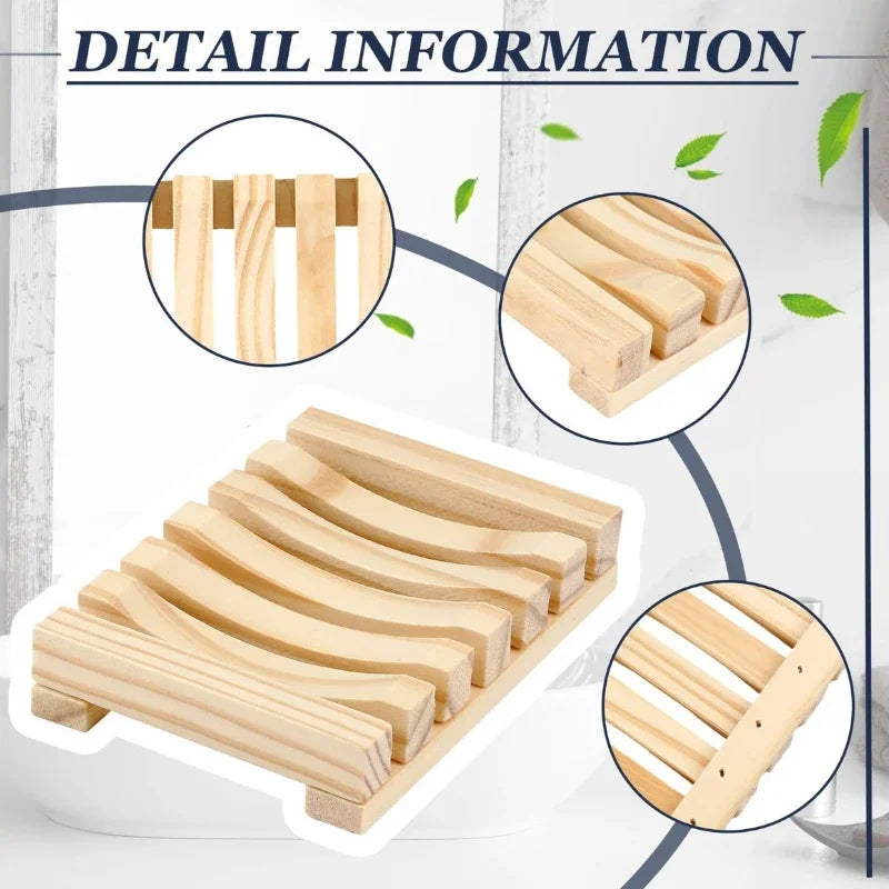 boîte à savon en bambou naturel pour salle de bain - vue 5 sur 11