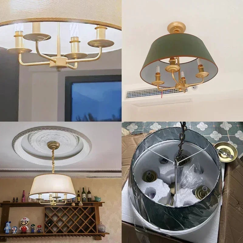 lustre moderne en tissu élégant pour décoration intérieure nordique - vue 5 sur 12