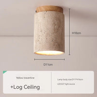 applique murale led wabi-sabi en pierre naturelle