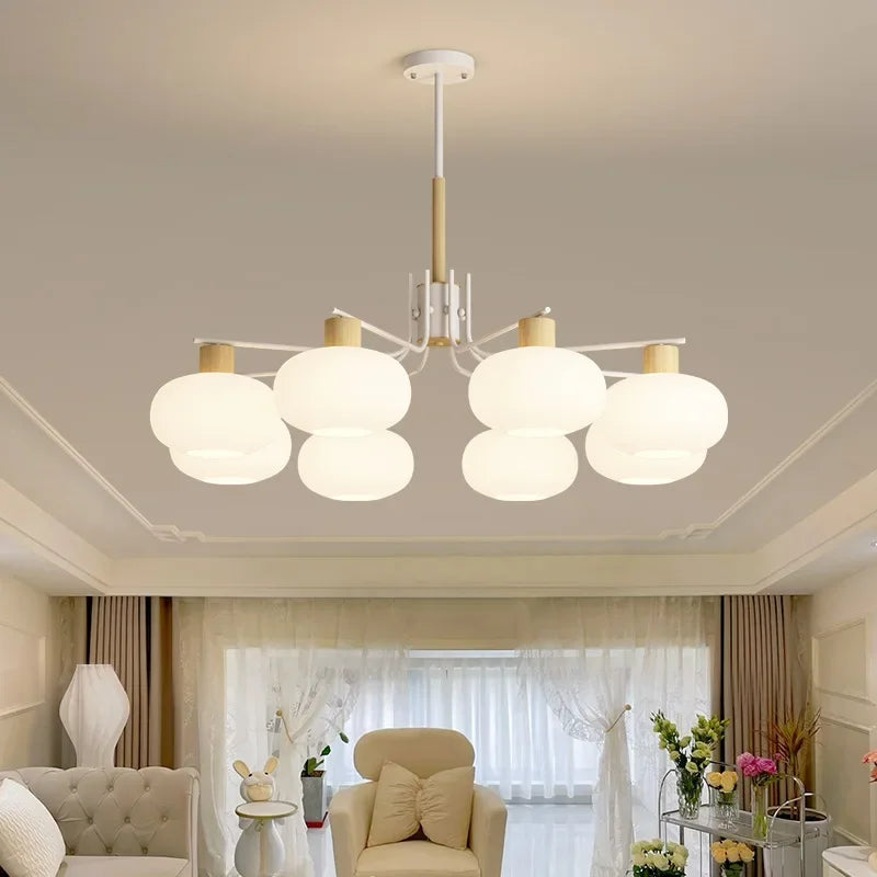 Lustre Rose de Style crème française - vue 3 sur 3
