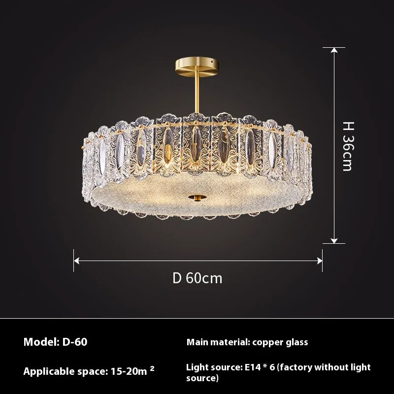 plafonnier moderne en cuivre et verre design créatif pour intérieur élégant - vue 8 sur 9