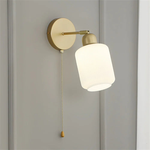 applique murale nordique à led en métal et verre réglable