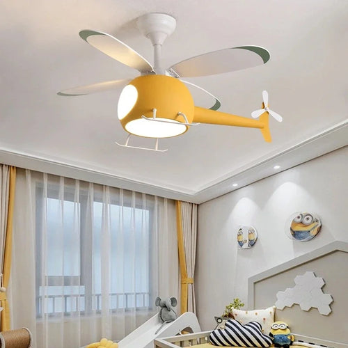 ventilateur de plafond moderne avion avec lumière led et télécommande