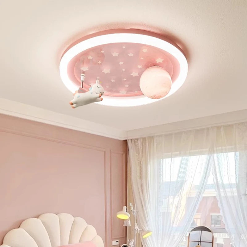 plafonnier mignon pour chambre enfant licorne astronaute décoratif - vue 3 sur 9