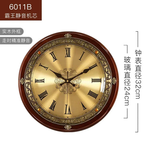 horloge murale silencieuse rétro design 3d pour décoration moderne - vue 13 sur 13
