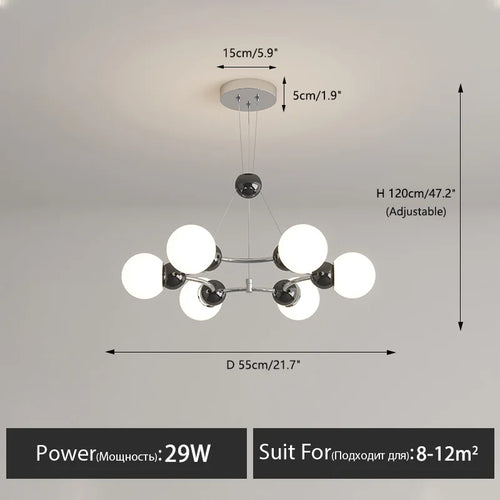 Moderne LED-Pendelleuchte für elegante Innendekoration - vue 14 sur 22