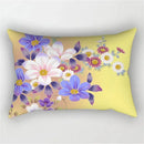 housse de coussin décorative arc-en-ciel fleurs rouges et roses