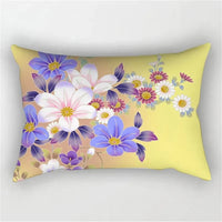housse de coussin décorative arc-en-ciel fleurs rouges et roses