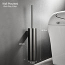 porte-brosse mural en acier inoxydable pour salle de bain