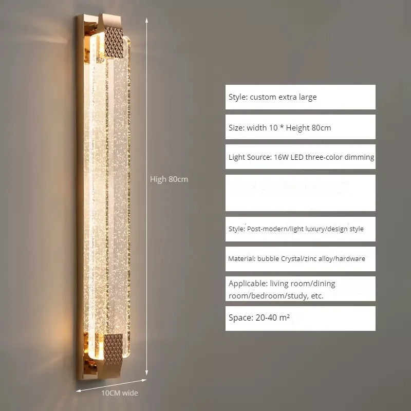 Moderne LED-Wandleuchte mit Kristallblase und luxuriöser Dekoration - vue 15 sur 16